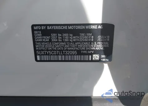2020 BMW X3 xDrive30I from USA, damaged, VIN 5UXTY5C07LLT32095